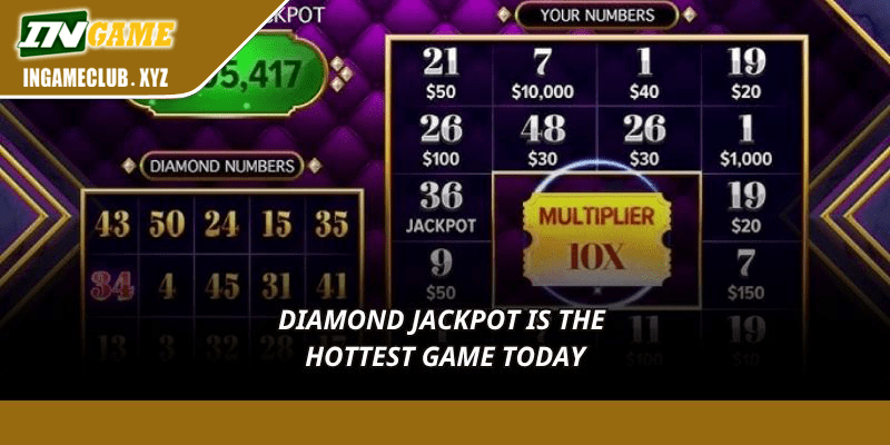 Diamond Jackpot on 777BET reels with symbols and bet controls