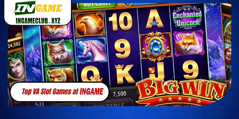 VA Slot on 777BET reels with symbols and bet controls